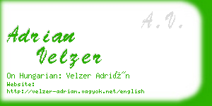 adrian velzer business card